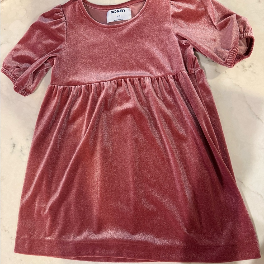 Old Navy Velvet Kids Dress in Pink